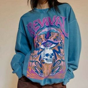 Urban Outfitters | Project Social T Sweatshirt "Revival Pullover" Turquoise